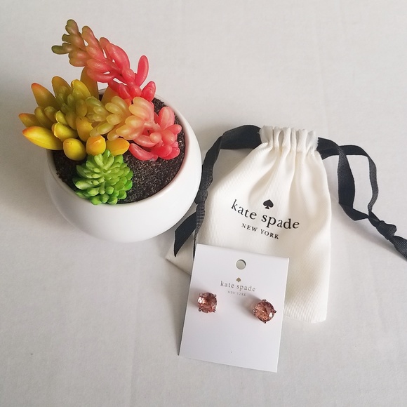 kate spade Jewelry - KATE SPADE  LIGHT PEACH/ ROSE GOLD STUD EARRINGS